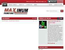 Tablet Screenshot of maximumpromo.net